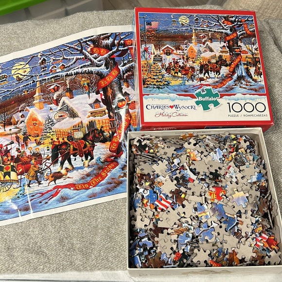 Christmas puzzle Charles Wysocki Buffalo HOLIDAY COLLECTION 1000 pc - Picture 3 of 3